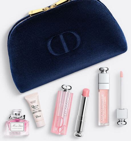 christian dior make up bag|christian dior lipstick set bag.